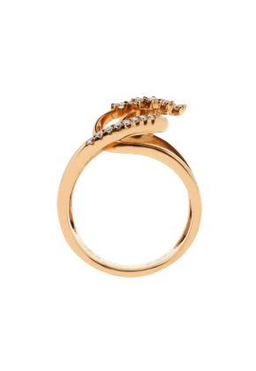 Wide Twists and Turns Ladies Diamond Fashion Ring in 18kt Rose Gold