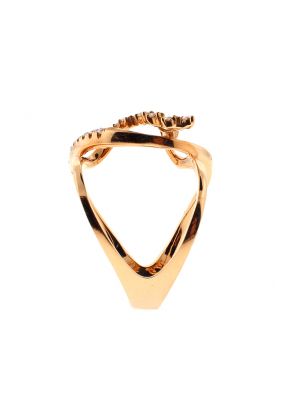 Wide Twists and Turns Ladies Diamond Fashion Ring in 18kt Rose Gold