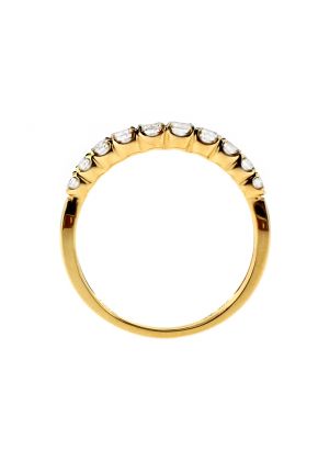 Ladies Graduating Diamonds Wedding Band in 18kt Yellow Gold