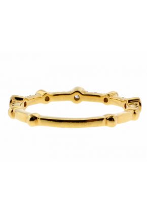 Ladies Stackable Diamond Wedding Band Ring in 18kt Yellow Gold