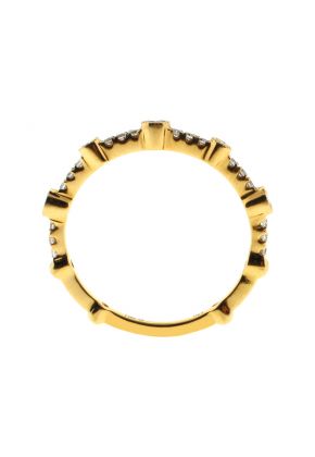 Ladies Stackable Diamond Wedding Band Ring in 18kt Yellow Gold