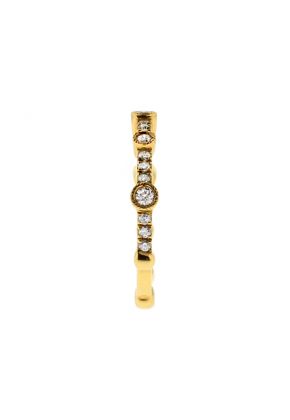 Ladies Stackable Diamond Wedding Band Ring in 18kt Yellow Gold