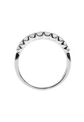 Graduating Diamonds Ladies Wedding Band Ring in 18kt White Gold