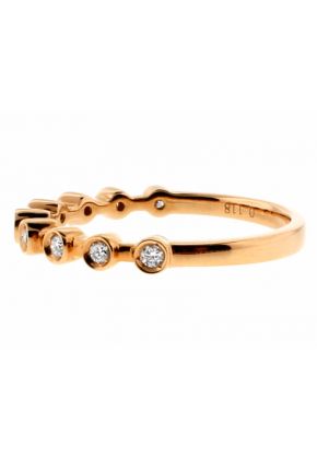 Ladies Stackable Diamond Band in 18kt Rose Gold