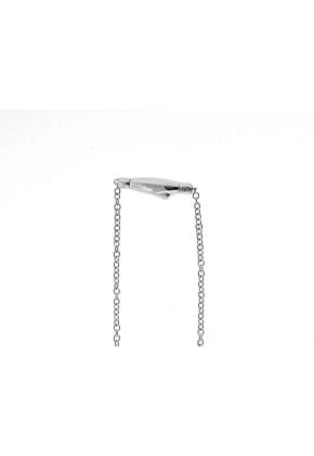 Fancy Yellow Heart and Pear Diamond with White Diamond Halo Necklace in 18kt White Gold