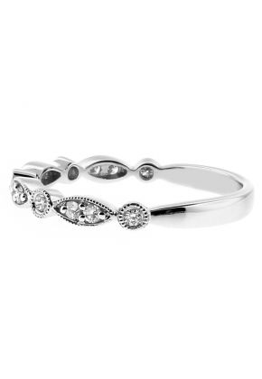Ladies Stackable Diamond Ring in 18kt White Gold