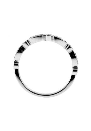 Ladies Stackable Diamond Ring in 18kt White Gold