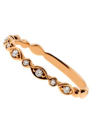 Ladies Stackable Diamond Ring with Marquise and Round Shape Detail in 18kt Rose Gold