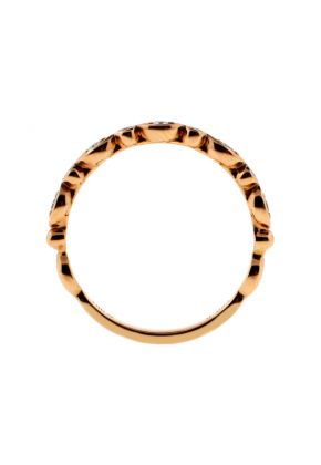 Ladies Stackable Diamond Ring with Marquise and Round Shape Detail in 18kt Rose Gold