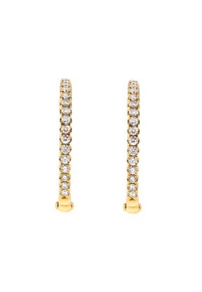 0.58 tcw Diamond Hoop Earrings in 18kt Yellow Gold