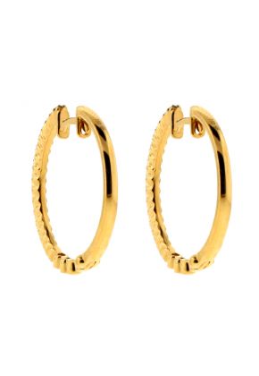 0.58 tcw Diamond Hoop Earrings in 18kt Yellow Gold