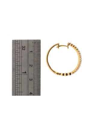 0.58 tcw Diamond Hoop Earrings in 18kt Yellow Gold