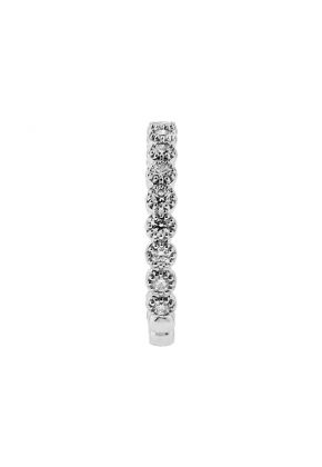 Beaded Design Ladies Diamond Eternity Band with a Sizing Bar in 18kt White Gold