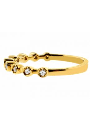 Ladies Diamond Stack-able Ring in 18kt Yellow Gold