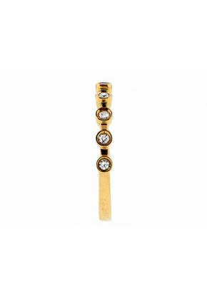 Ladies Diamond Stack-able Ring in 18kt Yellow Gold