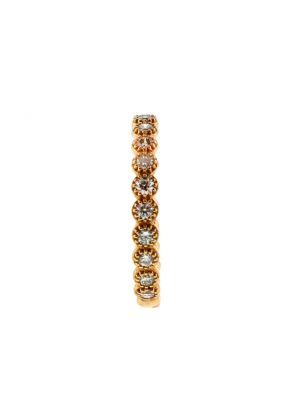 Ladies Beaded Bezel Set Diamond Eternity Band Designed with Sizing Ability in 18kt Rose Gold