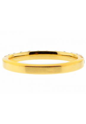 Single Row 13 Stone Diamond Wedding Band Ring in 18kt Yellow Gold