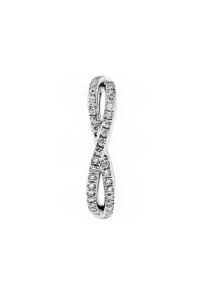 Two Row That Twists Diamond Eternity Band Ring in 18kt White Gold