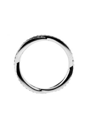 Two Row That Twists Diamond Eternity Band Ring in 18kt White Gold