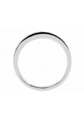 3mm Wide Preset 11 Stone, Ladies Diamond Wedding Band Ring in 18kt White Gold