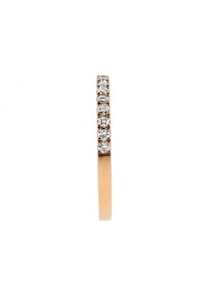 1.9mm Thin Single Row Diamond Ladies Wedding Band Ring in 18kt Rose Gold