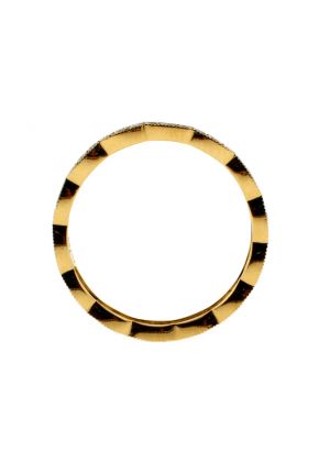 3mm Wide Single Row Eternity Band Ring in 18kt Yellow Gold