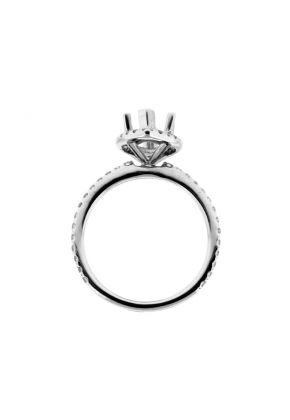 Marquise Halo Diamond Engagement Ring Semi Mount in 19kt White Gold