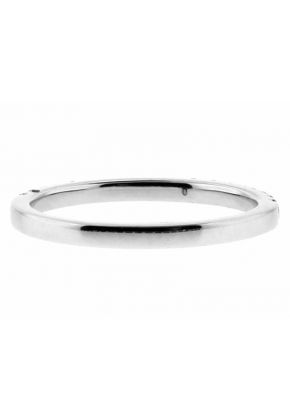 1.8mm Single Row Diamond Wedding Band in 18kt White Gold