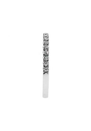 1.8mm Single Row Diamond Wedding Band in 18kt White Gold