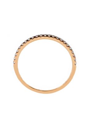 1.4mm Thin Single Row Diamond Wedding Band in 18kt Rose Gold