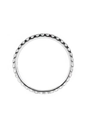 1.7mm Thin Single Row Diamond Eternity Ring in 18kt White Gold