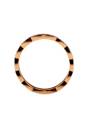 2.9mm Single Row Diamonds with Rounded Sides Eternity Ring in 18kt Rose Gold