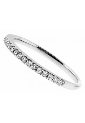 1.8mm Thin Diamond Wedding Ring Band in 18kt White Gold