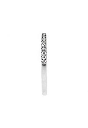 1.8mm Thin Diamond Wedding Ring Band in 18kt White Gold