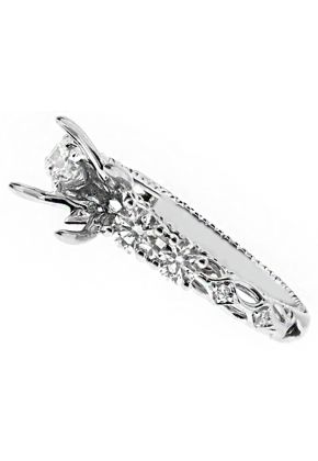 Details in Every Angle, Open Work With Side Beading Engagement Ring Semi Mount