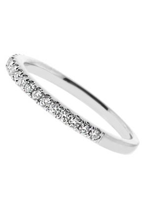 2mm Thin Single Row 18 Round Diamonds Wedding Band Ring in 18kt White Gold