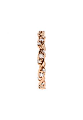 2.7mm Wide Closed Twist Diamond Eternity Ring in 18kt Rose Gold