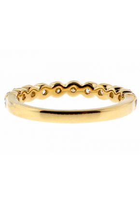 11 Stone 2.8mm Wide Diamond Wedding Band in 18kt Yellow Gold