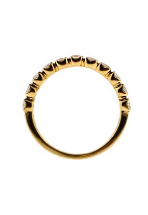 11 Stone 2.8mm Wide Diamond Wedding Band in 18kt Yellow Gold