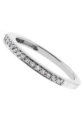 1.9mm Thin Single Row Diamond Ladies Wedding Band Ring in 18kt White Gold
