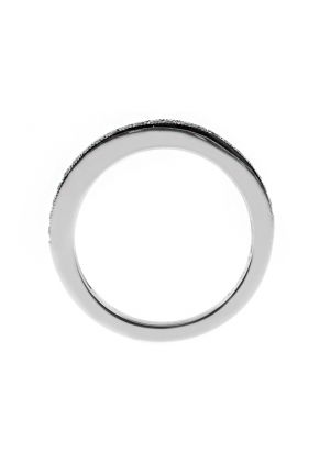 1.9mm Thin Single Row Diamond Ladies Wedding Band Ring in 18kt White Gold