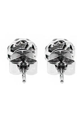 0.84ct Diamond Stud with Halo Earring Cluster in 18kt White Gold