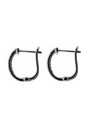 Small Diamond Thin Huggie Style Earring in 18kt White Gold