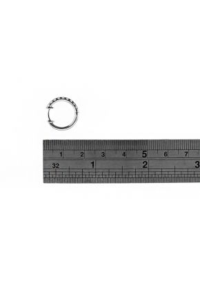 Small Diamond Thin Hoop Style Huggie Earring in 18kt White Gold
