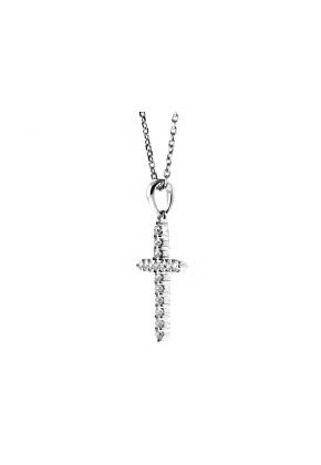 Diamond Cross in 18kt White Gold