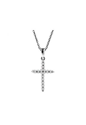 Diamond Cross in 18kt White Gold