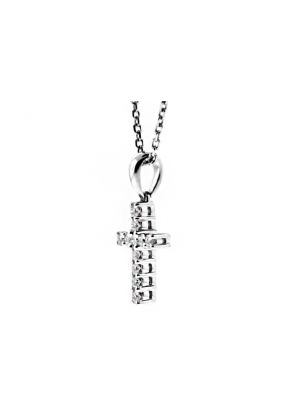 Diamond Cross in 18kt White Gold