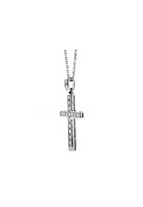Diamond Cross in 18kt White Gold
