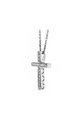 Diamond Cross in 18kt White Gold
