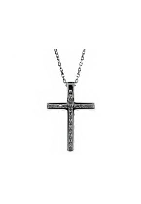 Diamond Cross in 18kt White Gold